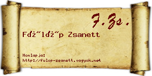 Fülöp Zsanett névjegykártya